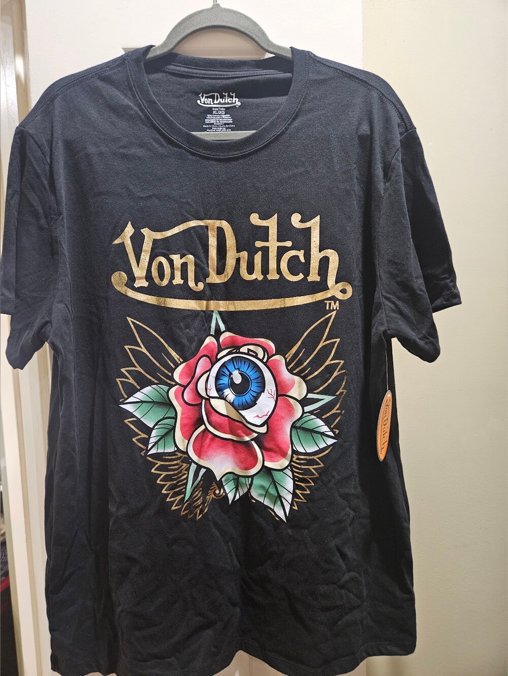 Bundle of Three XL Von Dutch Black Tees with Graphic designs